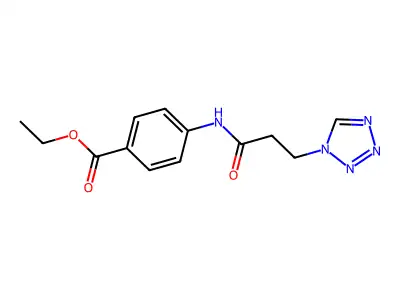 ethyl 4-{[3-(1H-tetrazol-1-yl)propanoyl]amino}benzoate structure