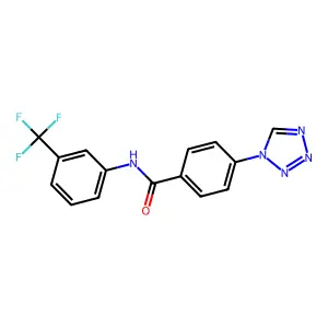 4-(1H-tetrazol-1-yl)-N-[3-(trifluoromethyl)phenyl]benzamide structure