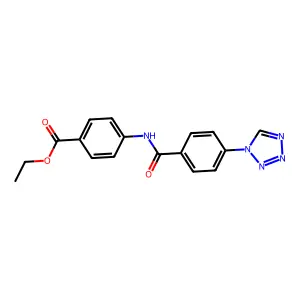 ethyl 4-{[4-(1H-tetrazol-1-yl)benzoyl]amino}benzoate structure