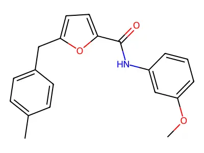 N-(3-methoxyphenyl)-5-(4-methylbenzyl)-2-furamide structure