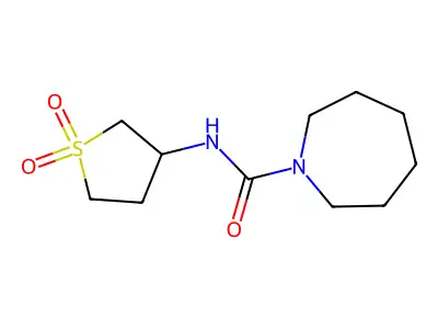 N-(1,1-dioxidotetrahydrothiophen-3-yl)azepane-1-carboxamide structure