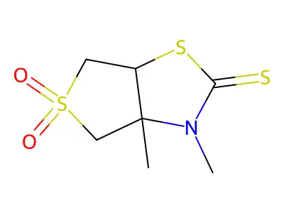 3,3a-dimethyltetrahydrothieno[3,4-d][1,3]thiazole-2(3H)-thione 5,5-dioxide structure