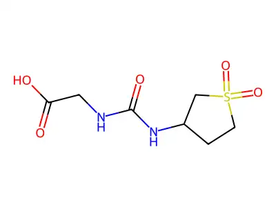 2-[(1,1-dioxothiolan-3-yl)carbamoylamino]acetic Acid structure
