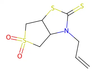 3-(prop-2-en-1-yl)tetrahydrothieno[3,4-d][1,3]thiazole-2(3H)-thione 5,5-dioxide structure