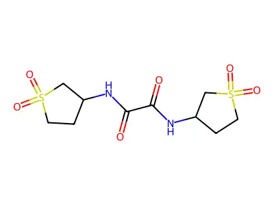 N,N'-bis(1,1-dioxidotetrahydrothiophen-3-yl)ethanediamide structure