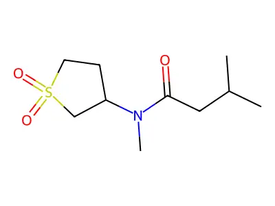 N-(1,1-dioxidotetrahydrothiophen-3-yl)-N,3-dimethylbutanamide structure