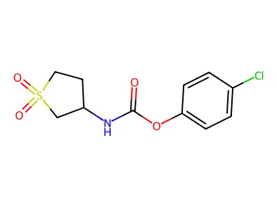 4-Chlorophenyl (1,1-dioxidotetrahydrothiophen-3-yl)carbamate structure