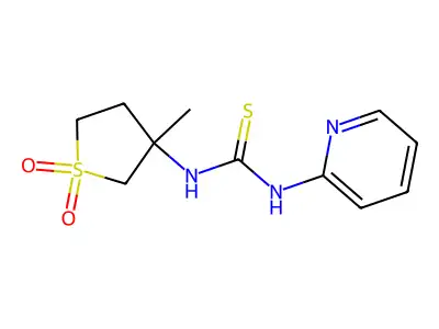 1-(3-Methyl-1,1-dioxidotetrahydrothiophen-3-yl)-3-(pyridin-2-yl)thiourea structure