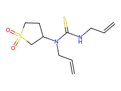 N,N'-diallyl-N-(1,1-dioxidotetrahydro-3-thienyl)thiourea structure