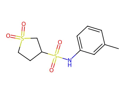 3-{[(3-Methylphenyl)amino]sulfonyl}thiolane-1,1-dione structure