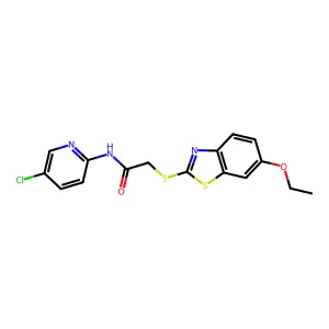 N-(5-chloropyridin-2-yl)-2-[(6-ethoxy-1,3-benzothiazol-2-yl)sulfanyl]acetamide structure