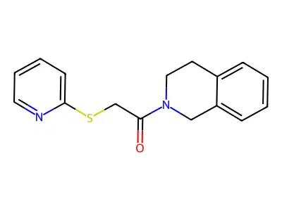 2-[(Pyridin-2-ylsulfanyl)acetyl]-1,2,3,4-tetrahydroisoquinoline structure