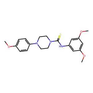 N-(3,5-dimethoxyphenyl)-4-(4-methoxyphenyl)piperazine-1-carbothioamide structure