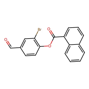 2-Bromo-4-formylphenyl naphthalene-1-carboxylate structure