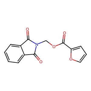 (1,3-Dioxoisoindol-2-yl)methyl furan-2-carboxylate structure