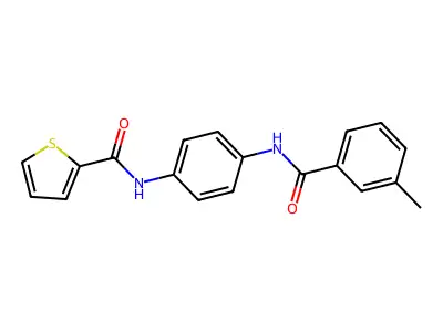 N-[4-[(3-methylbenzoyl)amino]phenyl]thiophene-2-carboxamide structure