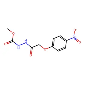 Methyl 2-({4-nitrophenoxy}acetyl)hydrazinecarboxylate structure