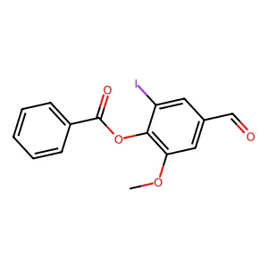 4-Formyl-2-iodo-6-methoxyphenyl benzoate structure