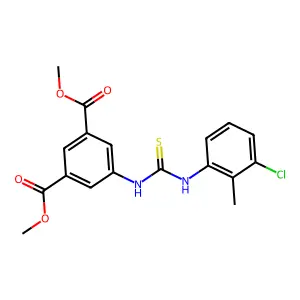 dimethyl 5-(3-(3-chloro-2-methylphenyl)thioureido)isophthalate structure