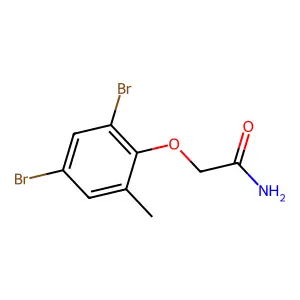 2-(2,4-二溴-6-甲基苯氧基)乙酰胺 structure