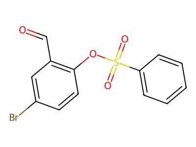 4-Bromo-2-formylphenyl benzenesulfonate structure