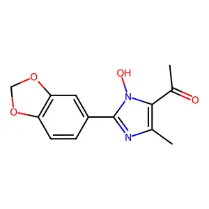 1-[2-(1,3-Benzodioxol-5-yl)-3-hydroxy-5-methylimidazol-4-yl]ethanone structure