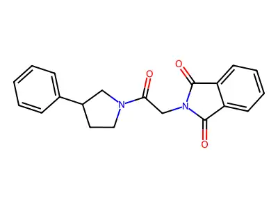 2-(2-Oxo-2-(3-phenylpyrrolidin-1-yl)ethyl)isoindoline-1,3-dione structure
