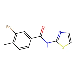 3-溴-4-甲基-N-(1,3-噻唑-2-基)苯甲酰胺 structure