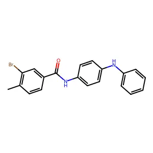 N-(4-anilinophenyl)-3-bromo-4-methylbenzamide structure