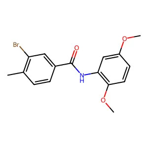 3-bromo-N-(2,5-dimethoxyphenyl)-4-methylbenzamide structure