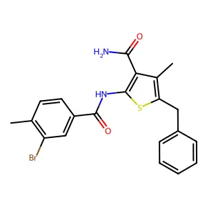 5-Benzyl-2-[(3-bromo-4-methylbenzoyl)amino]-4-methyl-3-thiophenecarboxamide structure