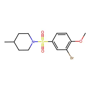 1-((3-Bromo-4-methoxyphenyl)sulfonyl)-4-methylpiperidine structure