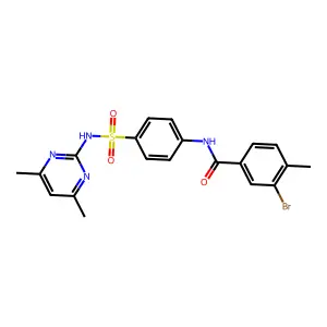3-bromo-N-{4-[(4,6-dimethylpyrimidin-2-yl)sulfamoyl]phenyl}-4-methylbenzamide structure
