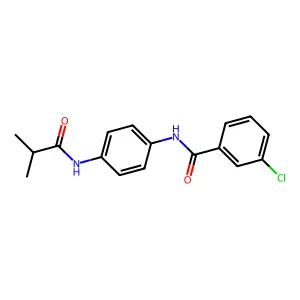 3-chloro-N-[4-(isobutyrylamino)phenyl]benzamide structure