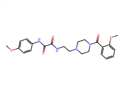 N-[2-[4-(2-methoxybenzoyl)piperazin-1-yl]ethyl]-N'-(4-methoxyphenyl)oxamide structure