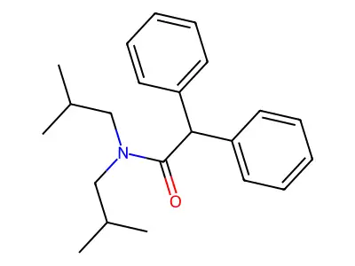 N,N-bis(2-methylpropyl)-2,2-diphenylacetamide structure