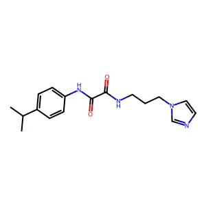 N-(3-Imidazol-1-yl-propyl)-N'-(4-isopropyl-phenyl)-oxalamide structure
