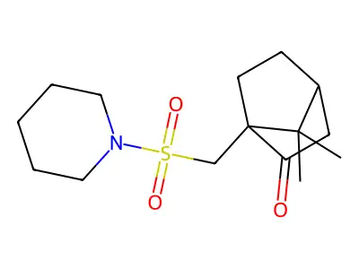 Bicyclo[2.2.1]heptan-2-one, 7,7-dimethyl-1-[(1-piperidinylsulfonyl)methyl]- structure