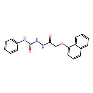 2-[(1-naphthyloxy)acetyl]-N-phenylhydrazinecarboxamide structure