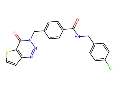 N-[(4-chlorophenyl)methyl]-4-[(4-oxothieno[3,2-d]triazin-3-yl)methyl]benzamide structure