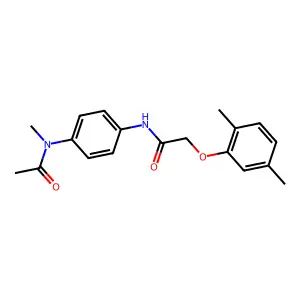 N-{4-[acetyl(methyl)amino]phenyl}-2-(2,5-dimethylphenoxy)acetamide structure