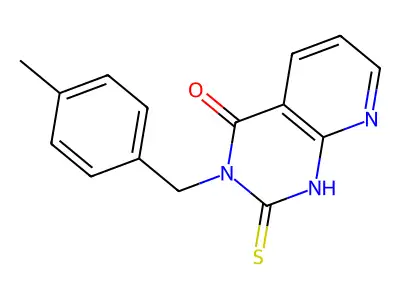 3-(4-methylbenzyl)-2-thioxo-2,3-dihydropyrido[2,3-d]pyrimidin-4(1H)-one structure
