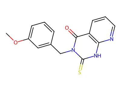 3-[(3-methoxyphenyl)methyl]-2-sulfanylidene-1H-pyrido[2,3-d]pyrimidin-4-one structure