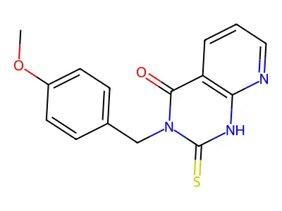 3-[(4-methoxyphenyl)methyl]-2-sulfanylidene-1H-pyrido[2,3-d]pyrimidin-4-one structure