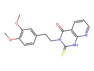 3-[2-(3,4-dimethoxyphenyl)ethyl]-2-sulfanylidene-1H-pyrido[2,3-d]pyrimidin-4-one structure