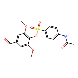 4-Formyl-2,6-dimethoxyphenyl 4-(acetylamino)benzenesulfonate structure