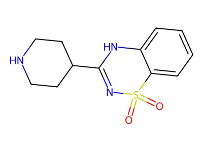 3-(Piperidin-4-yl)-2H-benzo[e][1,2,4]thiadiazine 1,1-dioxide structure