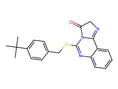 5-[(4-tert-butylphenyl)methylsulfanyl]-2H-imidazo[1,2-c]quinazolin-3-one structure