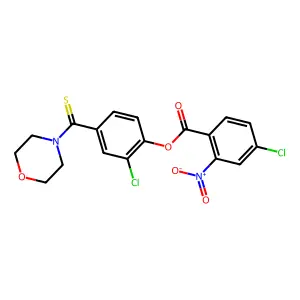 2-Chloro-4-(morpholin-4-ylcarbonothioyl)phenyl 4-chloro-2-nitrobenzoate structure