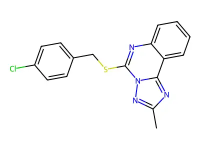 5-[(4-Chlorobenzyl)sulfanyl]-2-methyl[1,2,4]triazolo[1,5-c]quinazoline structure